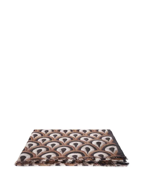 Dell'oglio paisley-print fringed scarf