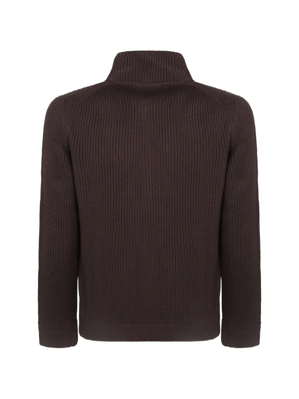Dell'oglio ribbed-knit zip-up cardigan Bruin