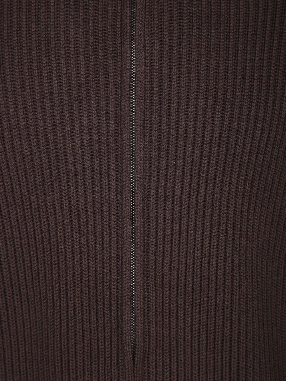 Dell'oglio ribbed-knit zip-up cardigan Bruin