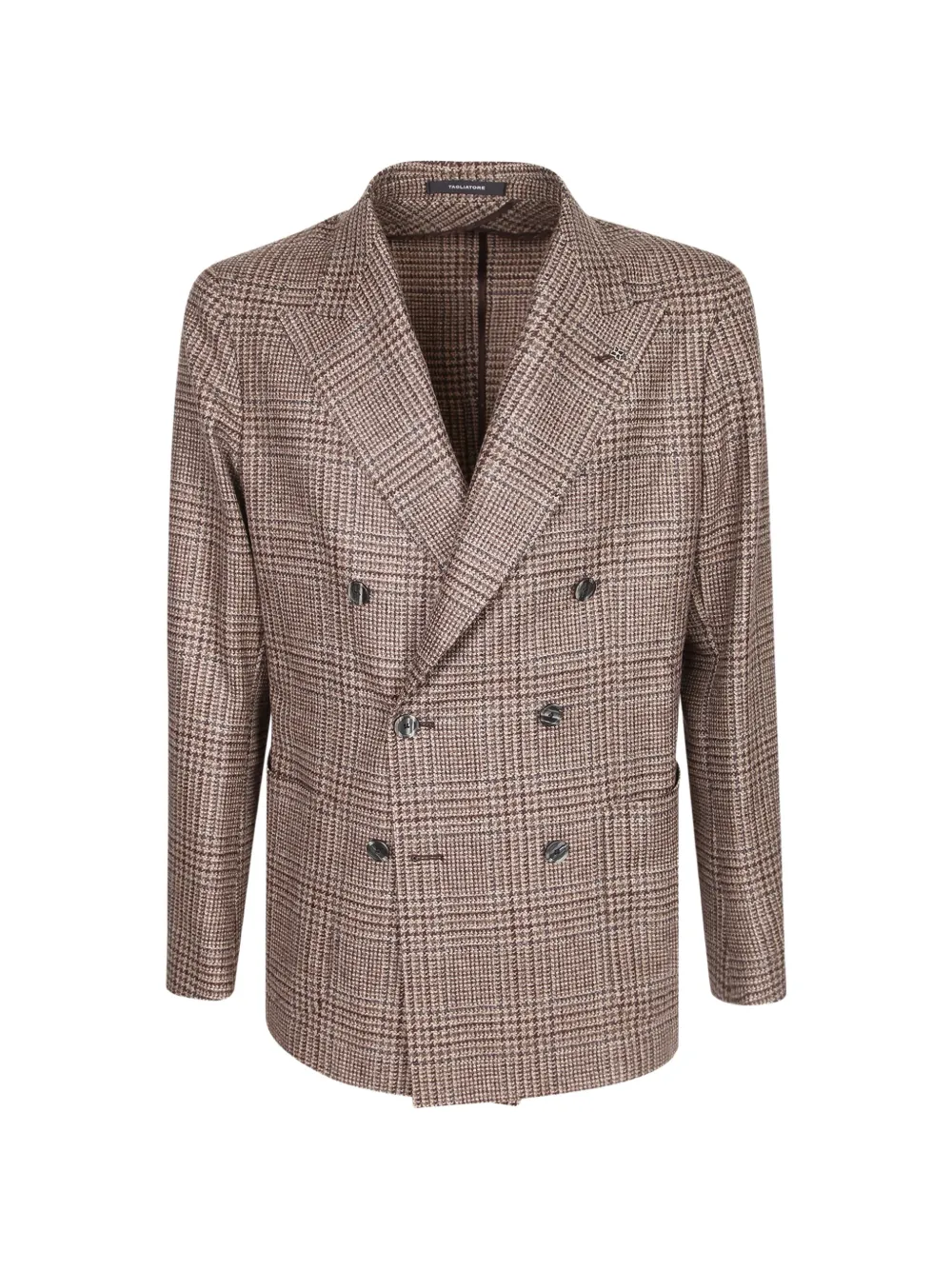 Tagliatore double-breasted check blazer - Braun