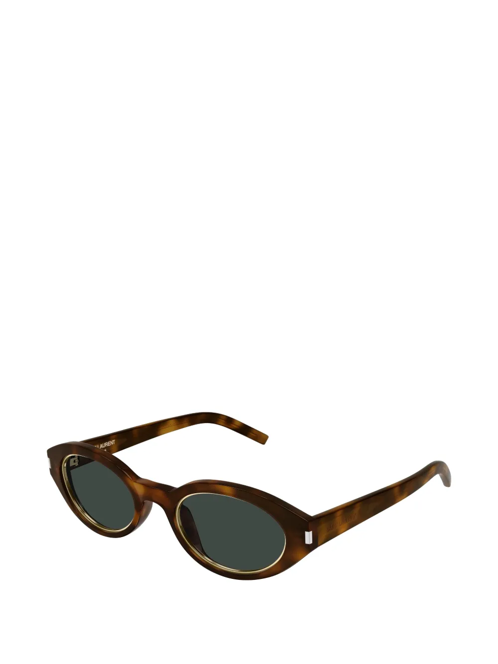 Saint Laurent Eyewear tortoiseshell-effect oval-frame sunglasses Bruin