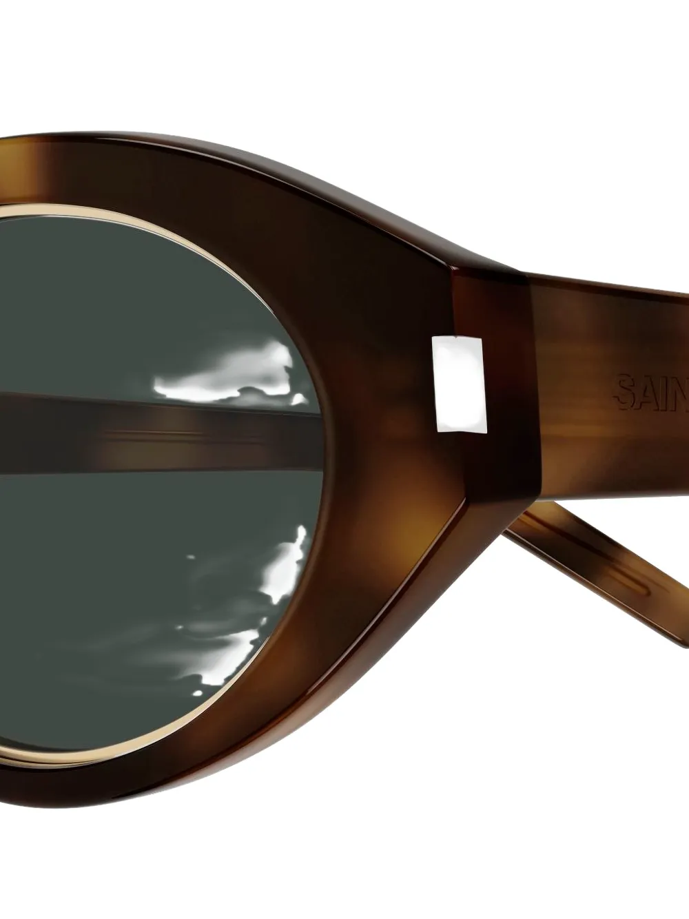 Saint Laurent Eyewear tortoiseshell-effect oval-frame sunglasses Bruin