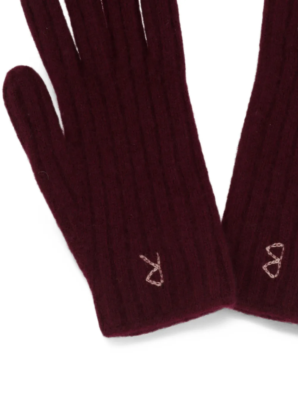 Ruslan Baginskiy embroidered-detail gloves Rood