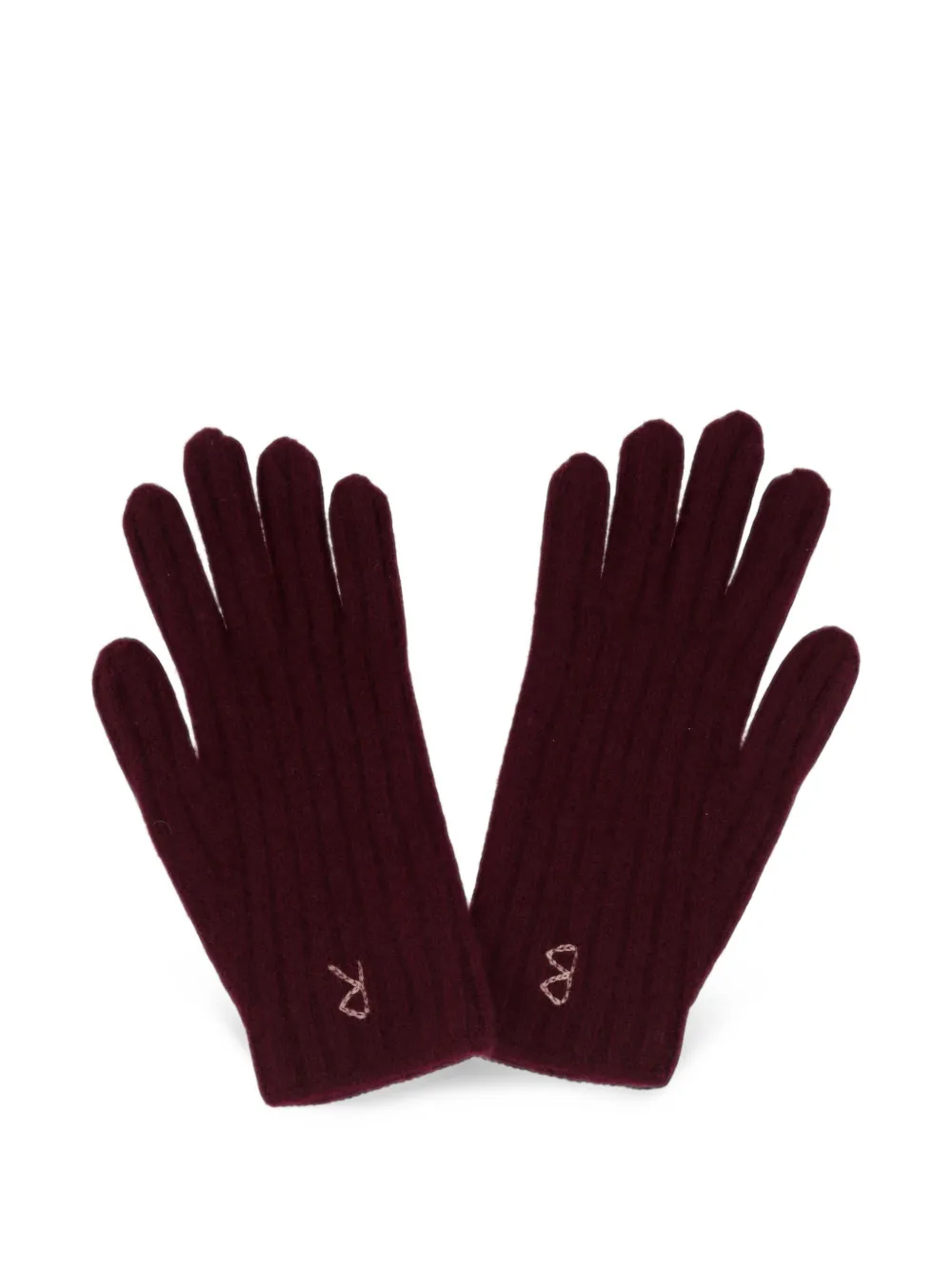 Ruslan Baginskiy embroidered-detail gloves - Rosso