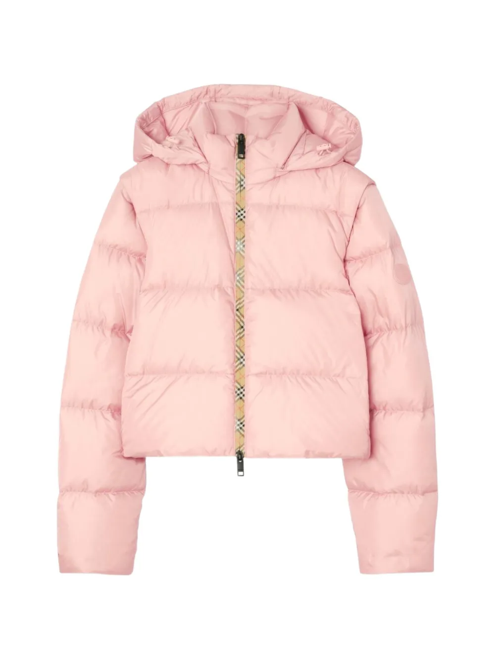 Burberry detachable sleeve nylon Langdale puffer jacket - Rosa