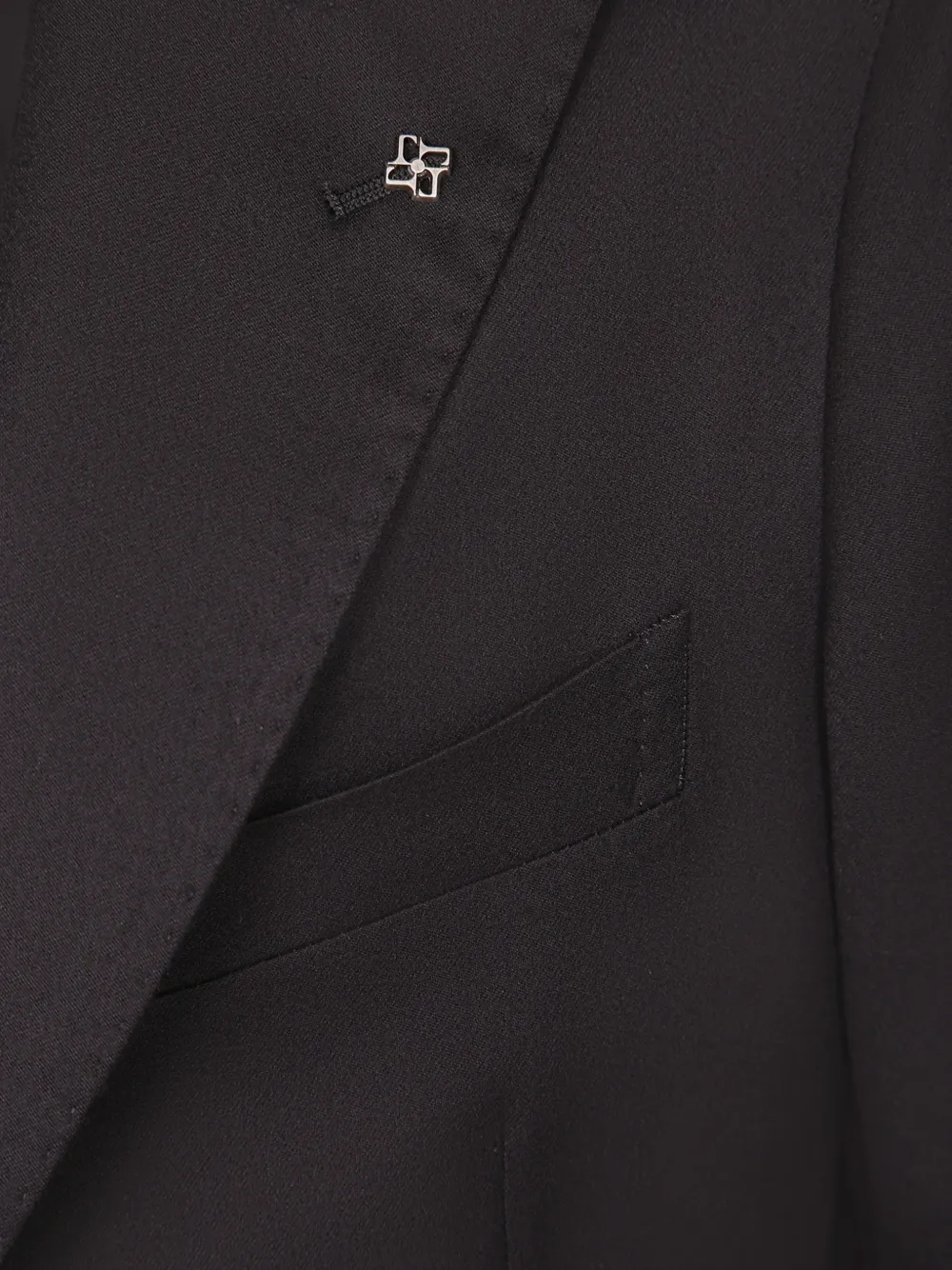 Tagliatore peak-lapel single-breasted blazer Zwart