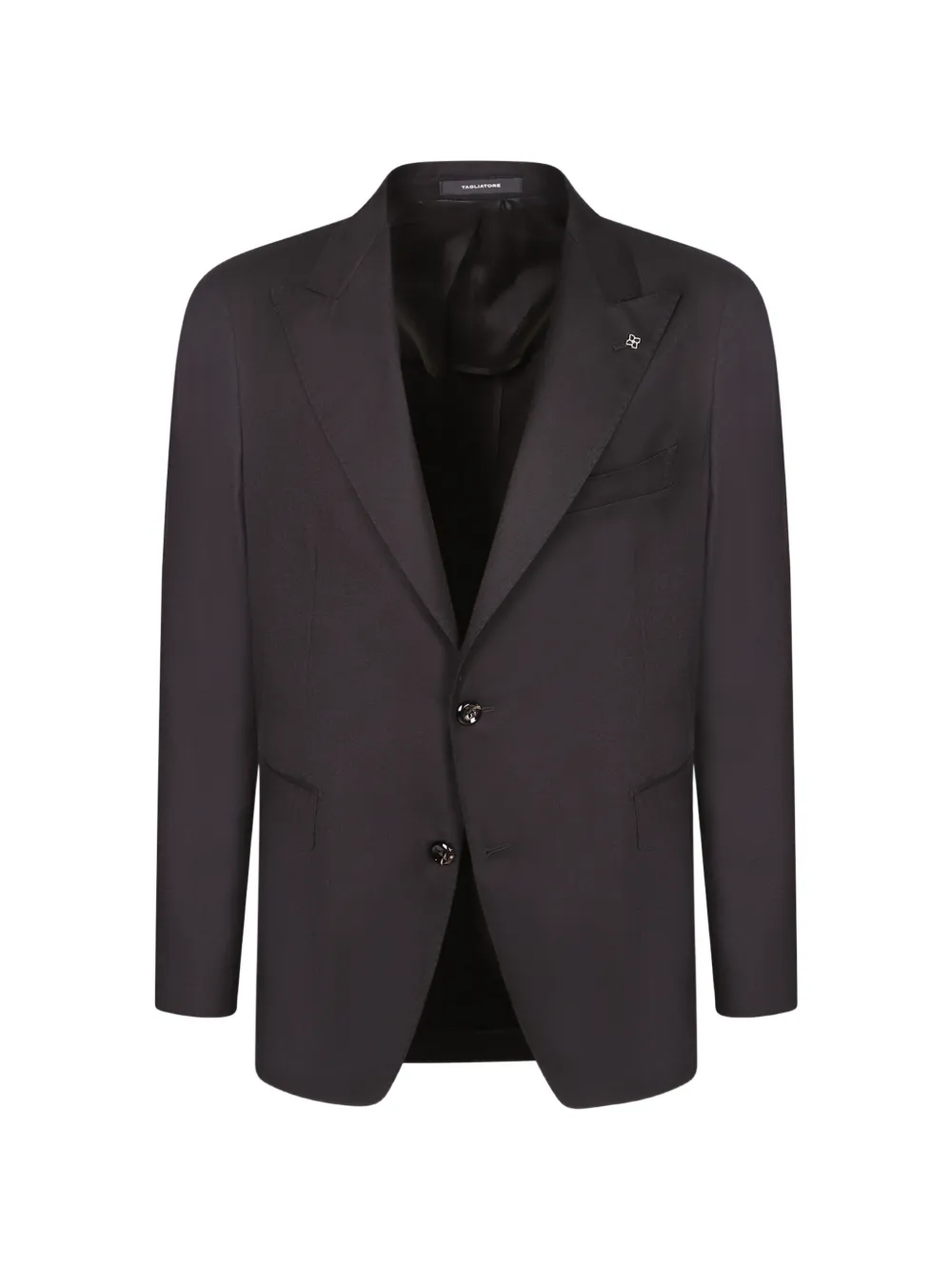 Tagliatore peak-lapel single-breasted blazer Zwart