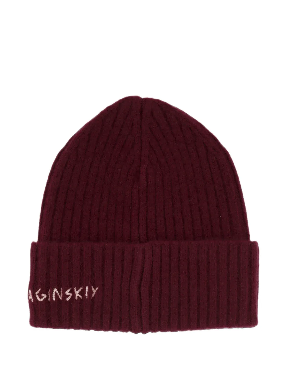 Ruslan Baginskiy logo-embroidered beanie hat Rood