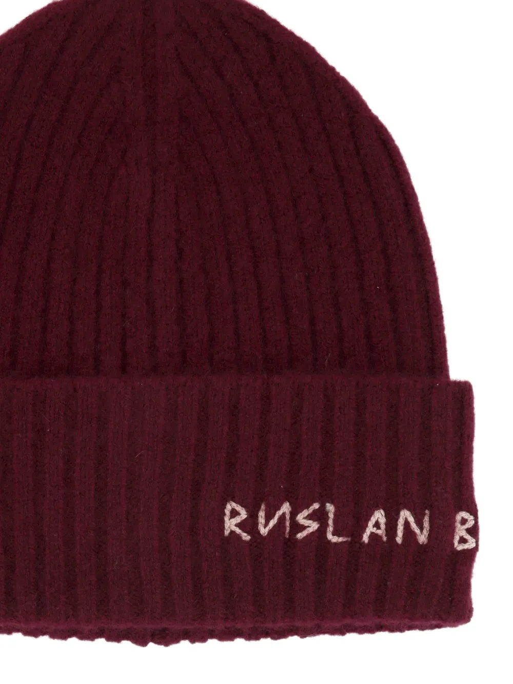 Ruslan Baginskiy logo-embroidered beanie hat Rood