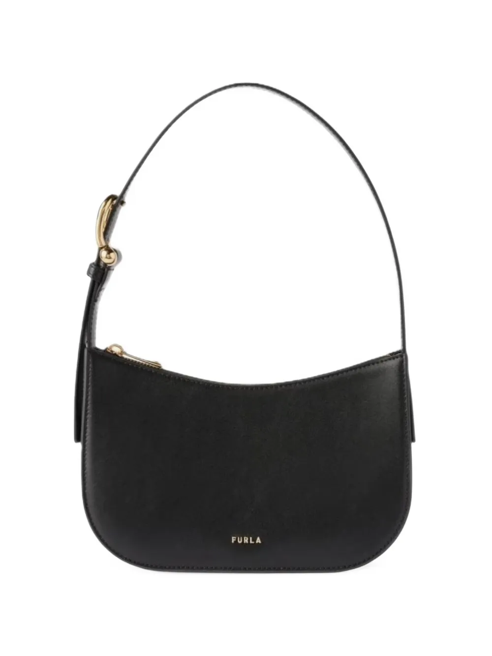 Furla buckle-detail leather shoulder bag - Black