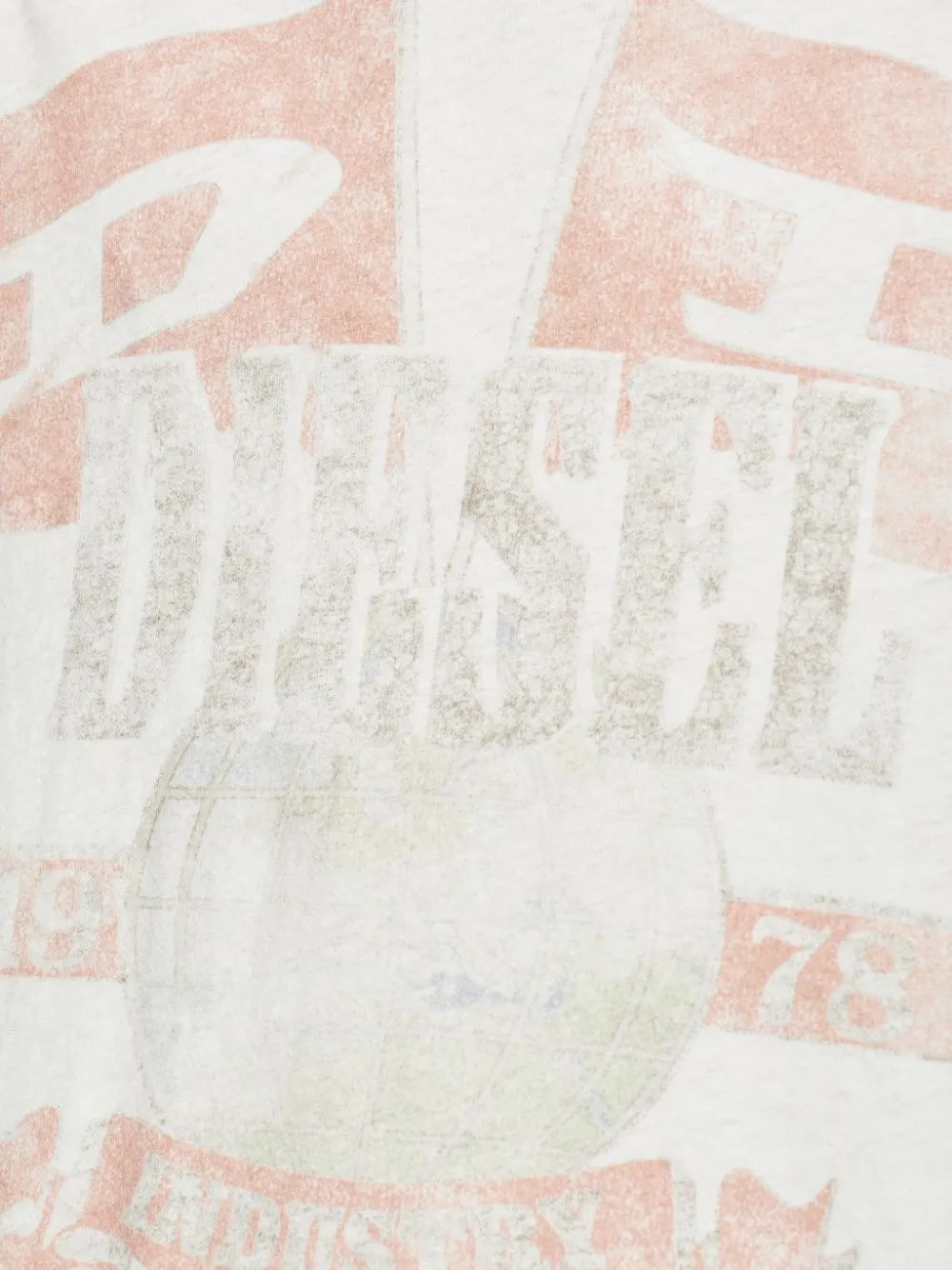 Diesel T-shirt met logoprint Beige