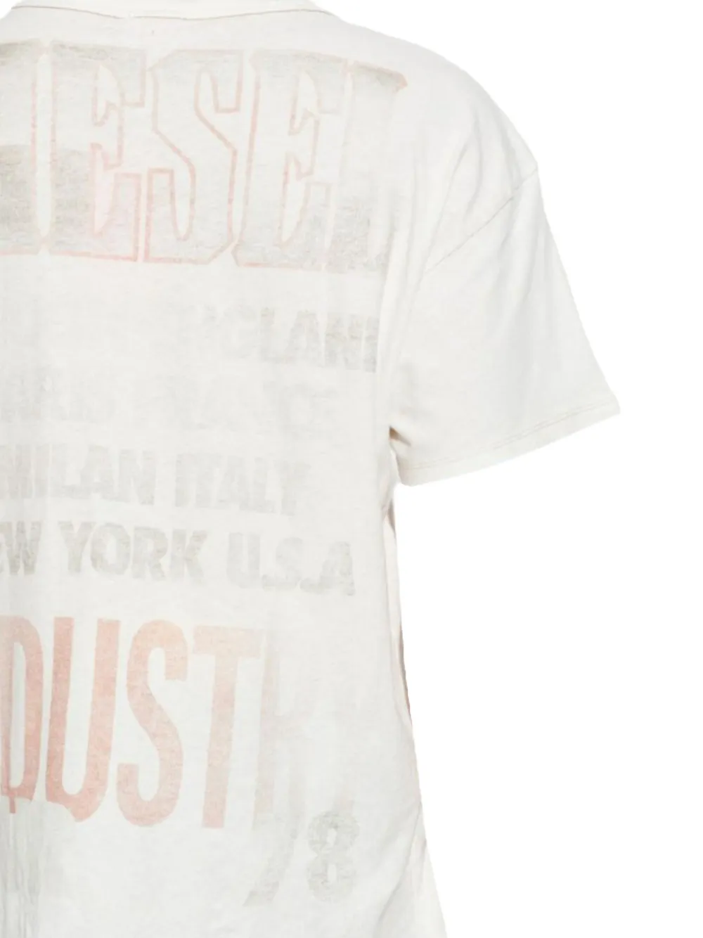 Diesel T-shirt met logoprint Beige