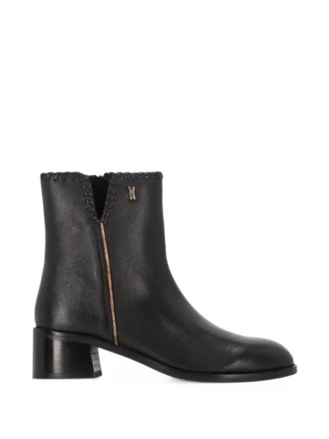 ALVIERO MARTINI 1° CLASSE whipstitch-trim ankle boots