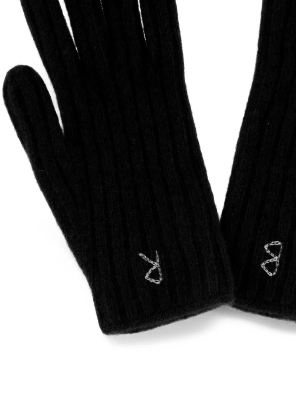 Ruslan Baginskiy embroidered-detail gloves Zwart