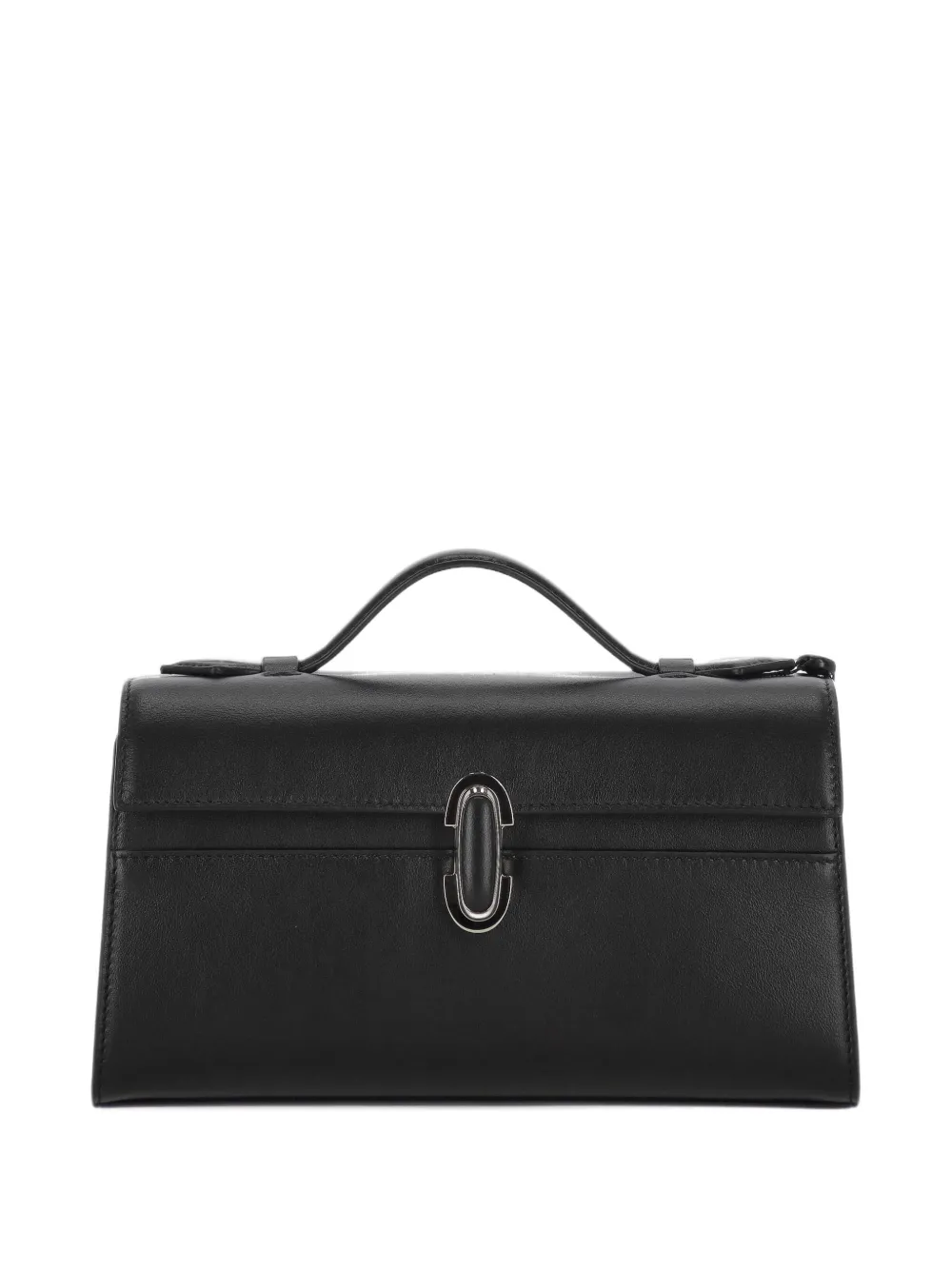 Savette turn-lock leather tote bag - Noir Savette turn-lock leather tote bag - Noir