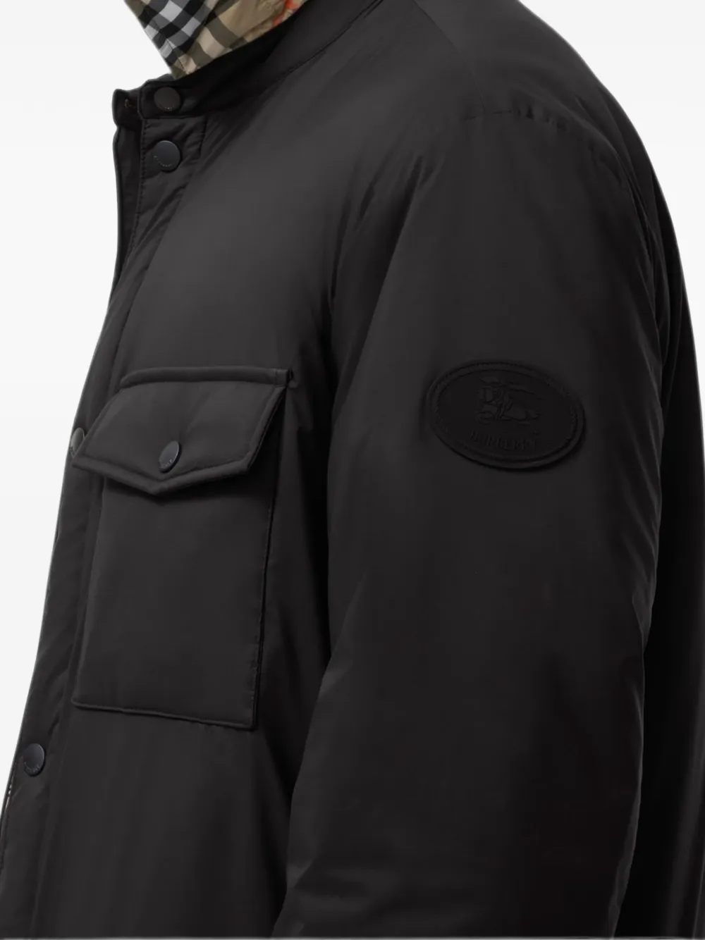 Burberry Dalewood nylon shirtjack Zwart