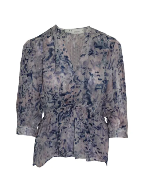 IRO Saola wrap-effect blouse