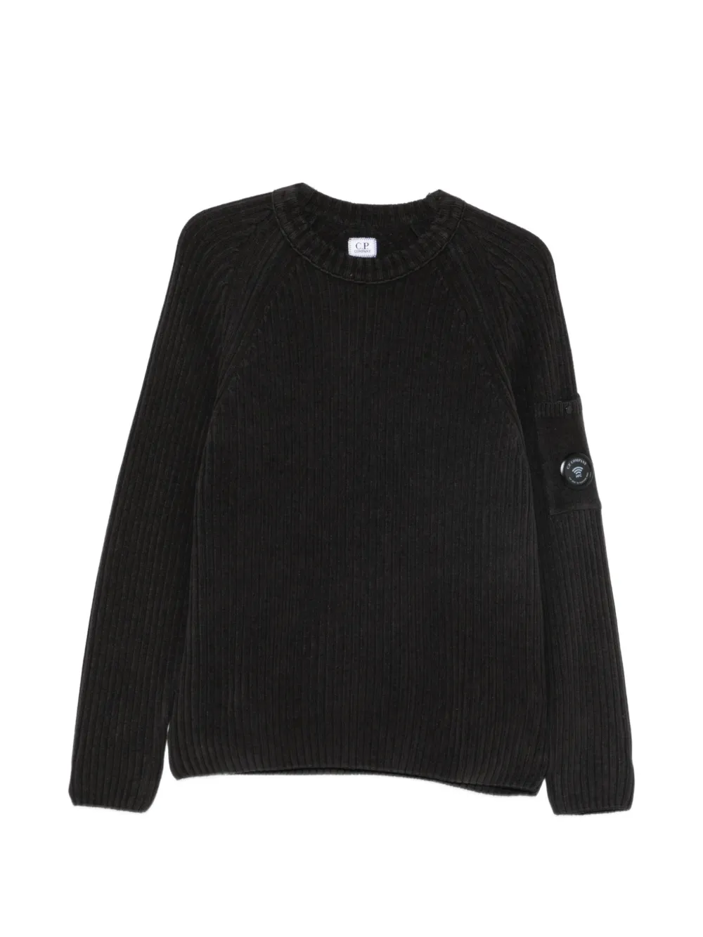 C.P. Company ribbed Lens-detail sweater - Grigio