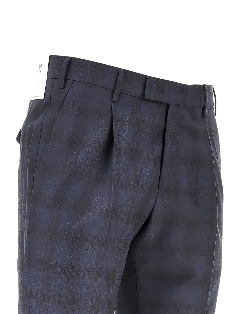 PT Torino Master check-pattern tailored trousers Blauw
