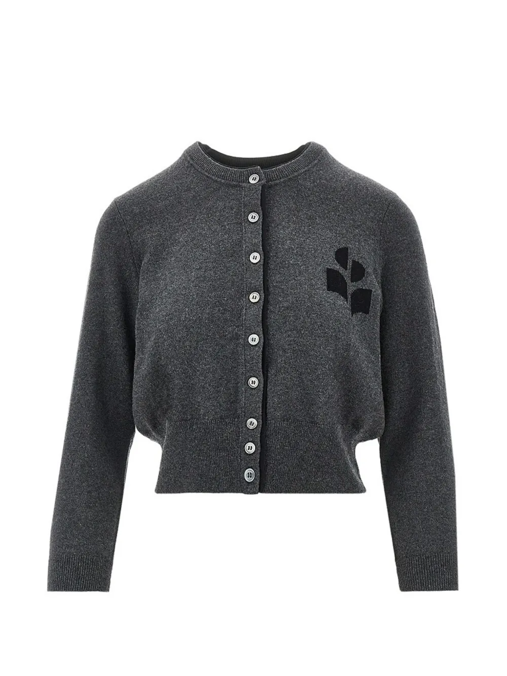 MARANT ÉTOILE logo-embroidered button-up cardigan - Grigio