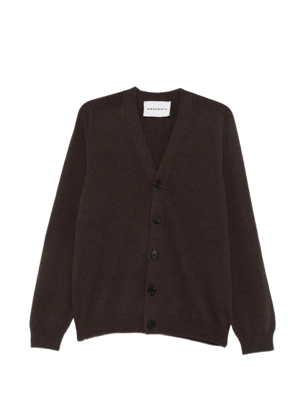 AMARÁNTO V-neck button-up cardigan - Marrone