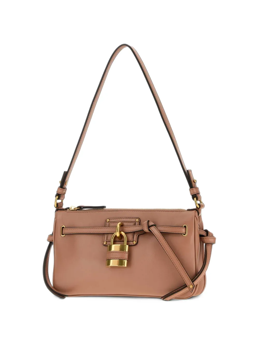 Chloé mini Paddington sling pouch with strap in soft leather Beige