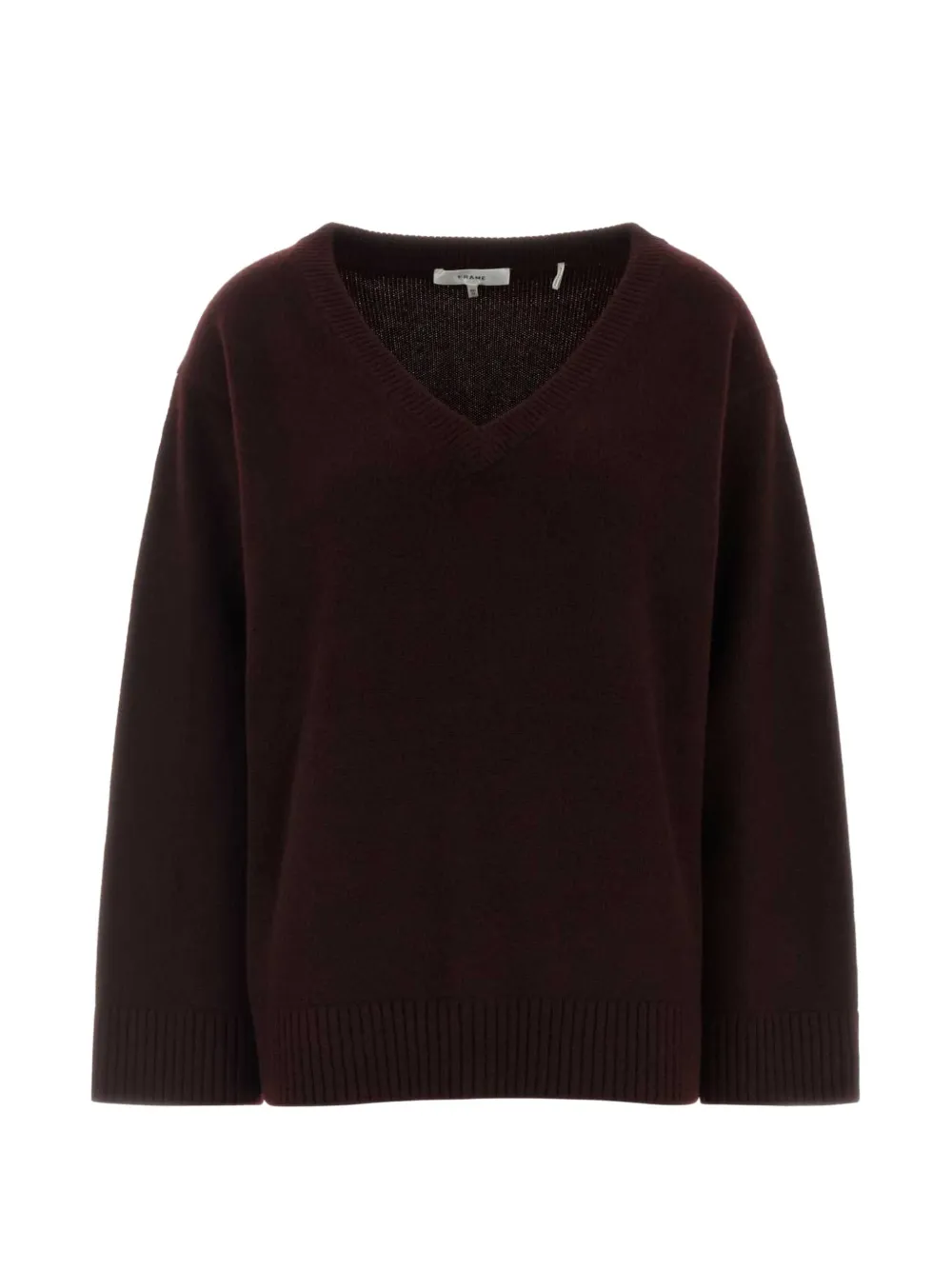 FRAME oversized V-neck sweater - Red