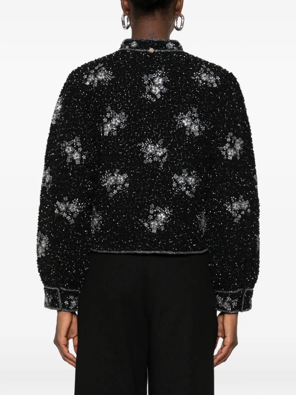 Antik Batik Biba sequin-embellished jacket Zwart