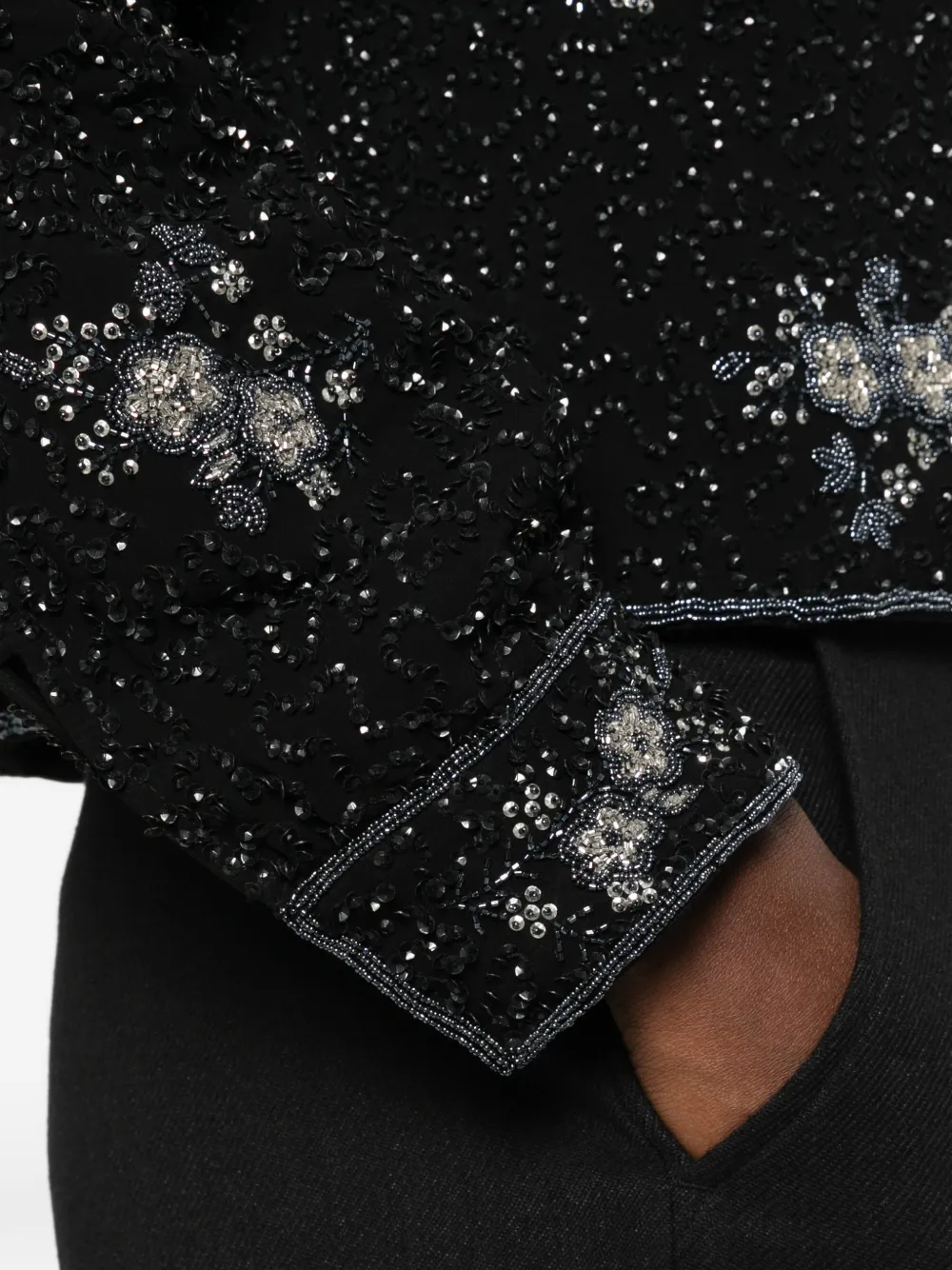 Antik Batik Biba sequin-embellished jacket Zwart