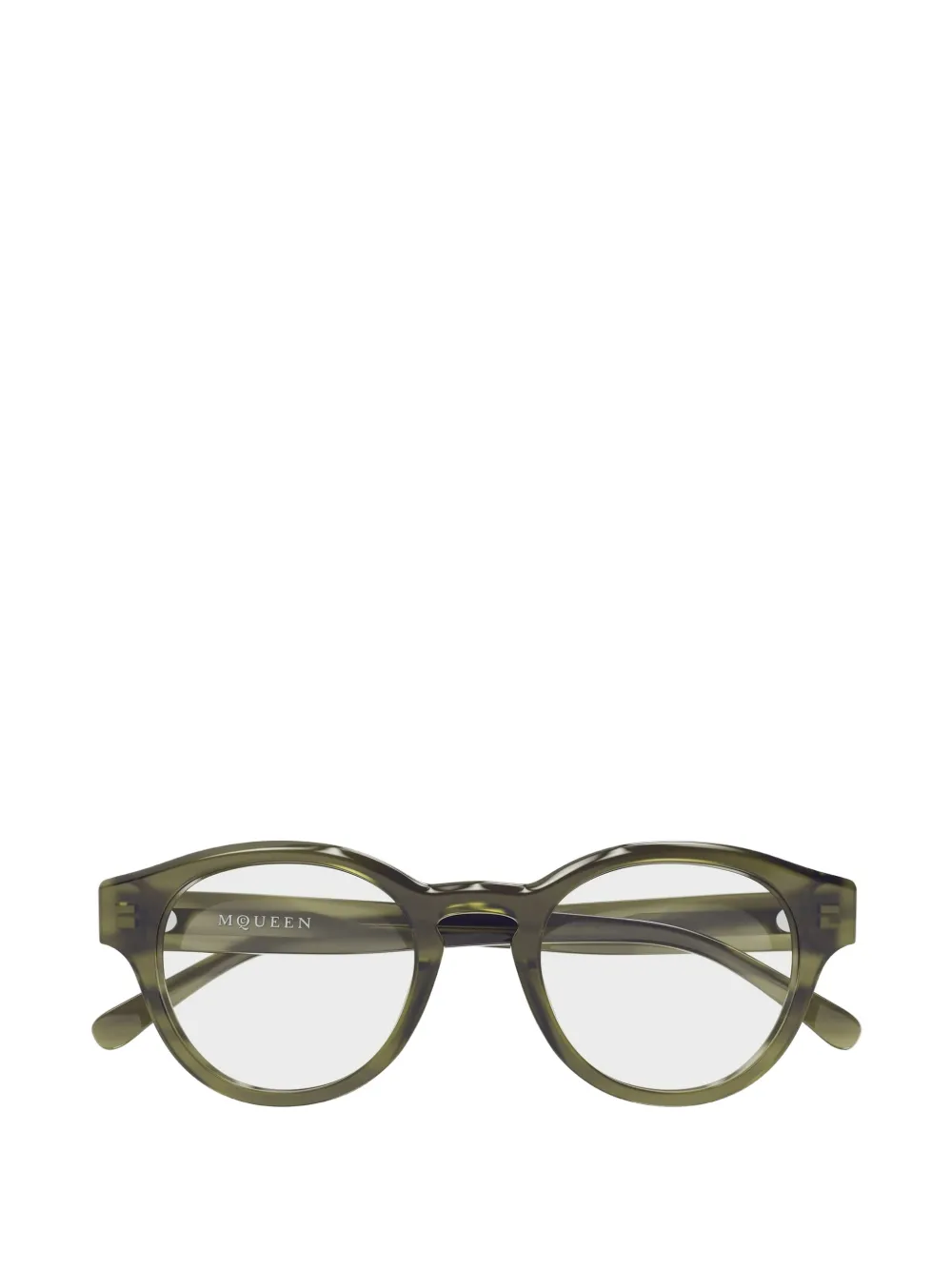 Alexander McQueen Eyewear round-frame glasses - Verde