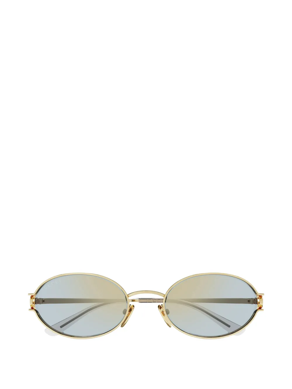 Gucci Eyewear Interlocking G zonnebril met ovalen montuur Goud