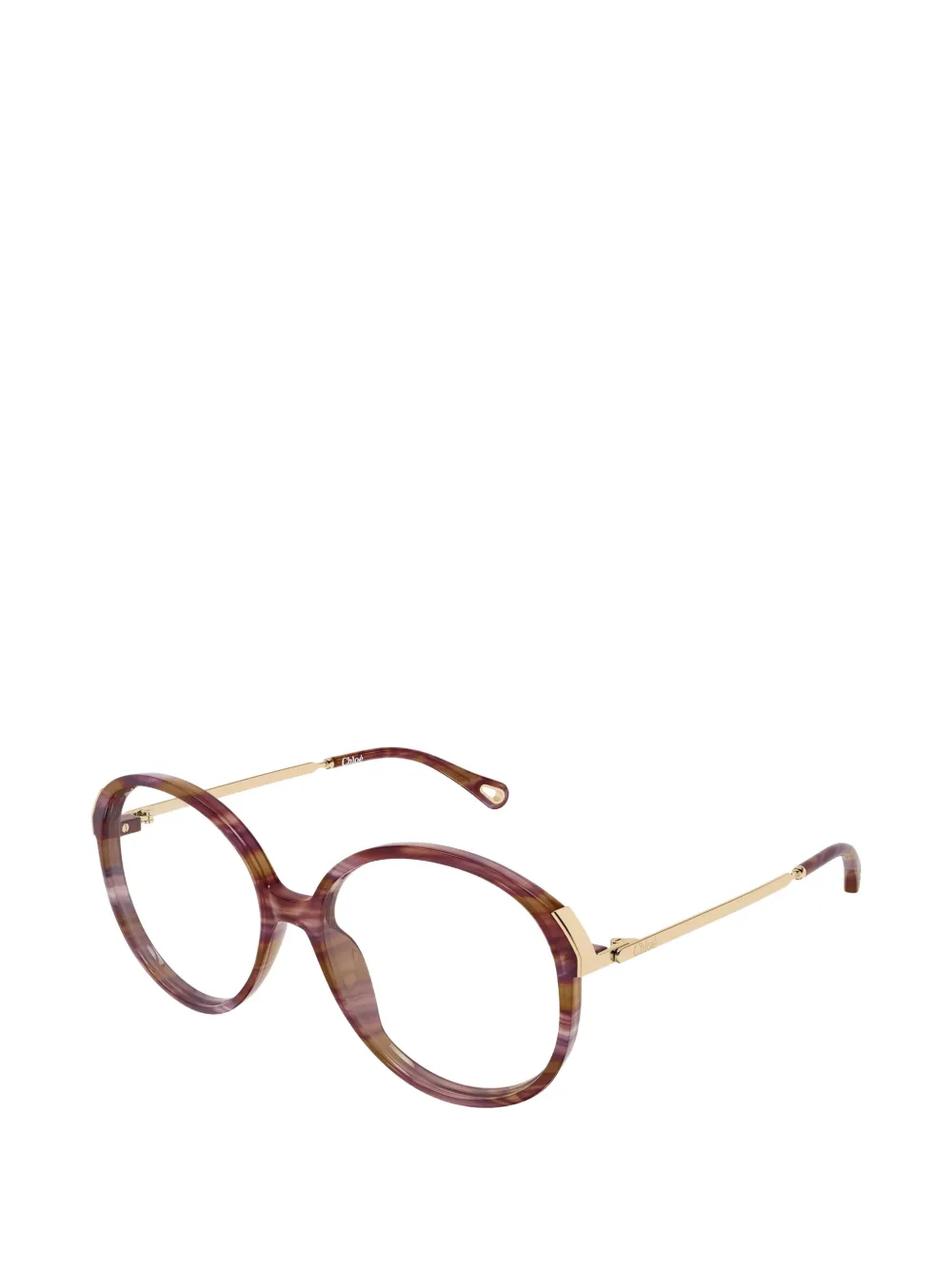 Chloé Eyewear Bril met rond montuur Rood