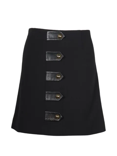 SANDRO leather-detail mini skirt