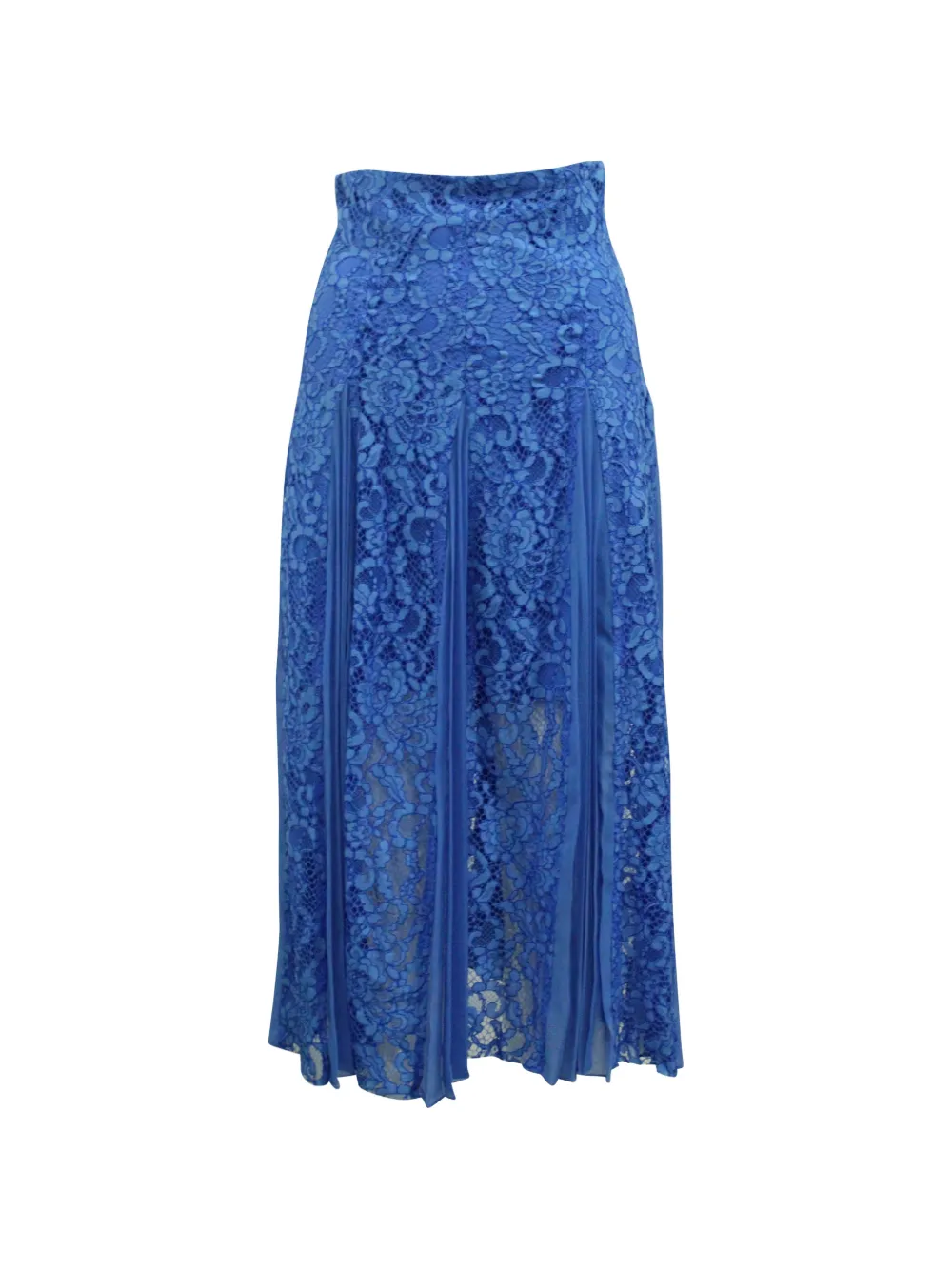 SANDRO Polina pleated lace midi skirt - Blu