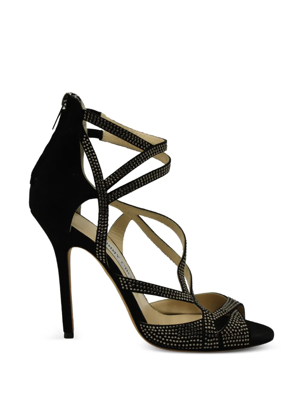 Jimmy Choo Pre-Owned Dome diamante-embellished sandals - Schwarz