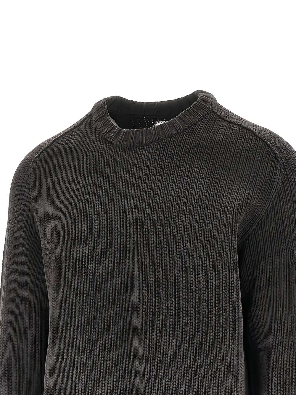 C.P. Company Lens-detail ribbed-knit sweater Grijs