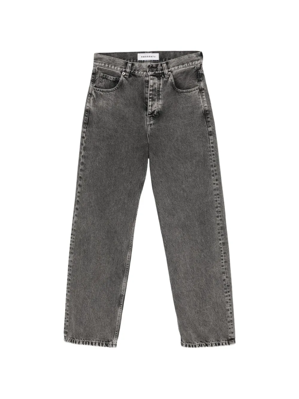 AMARÁNTO acid-wash straight-leg jeans - Gris