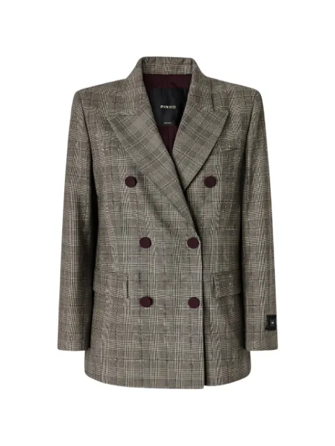 PINKO double-breasted check jacket