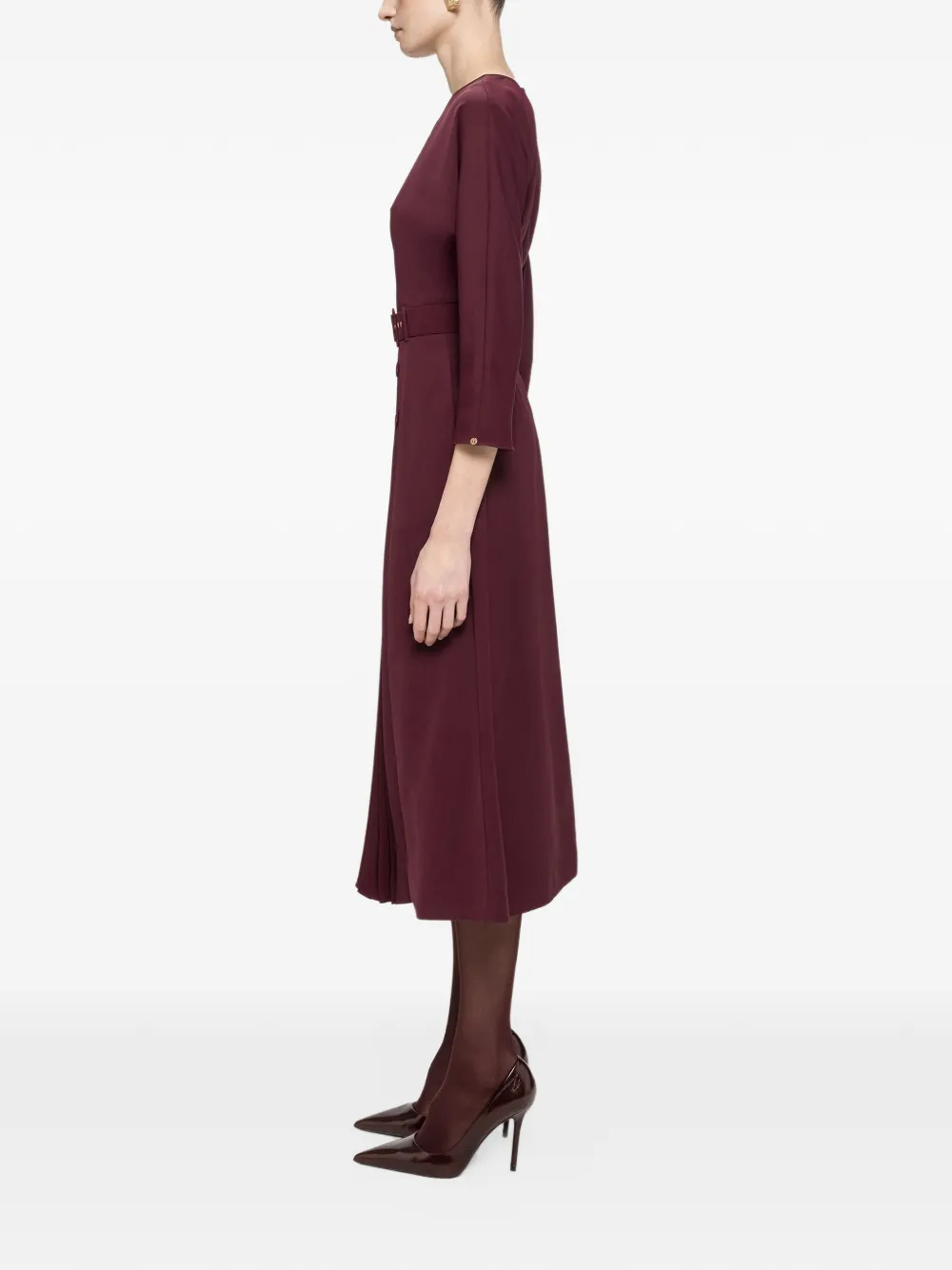 NISSA Geplooide midi-jurk Rood
