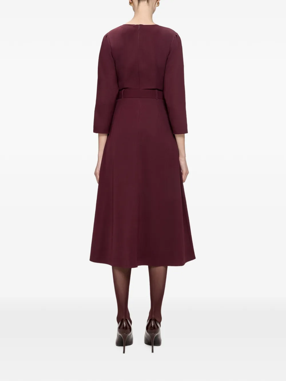 NISSA Geplooide midi-jurk Rood