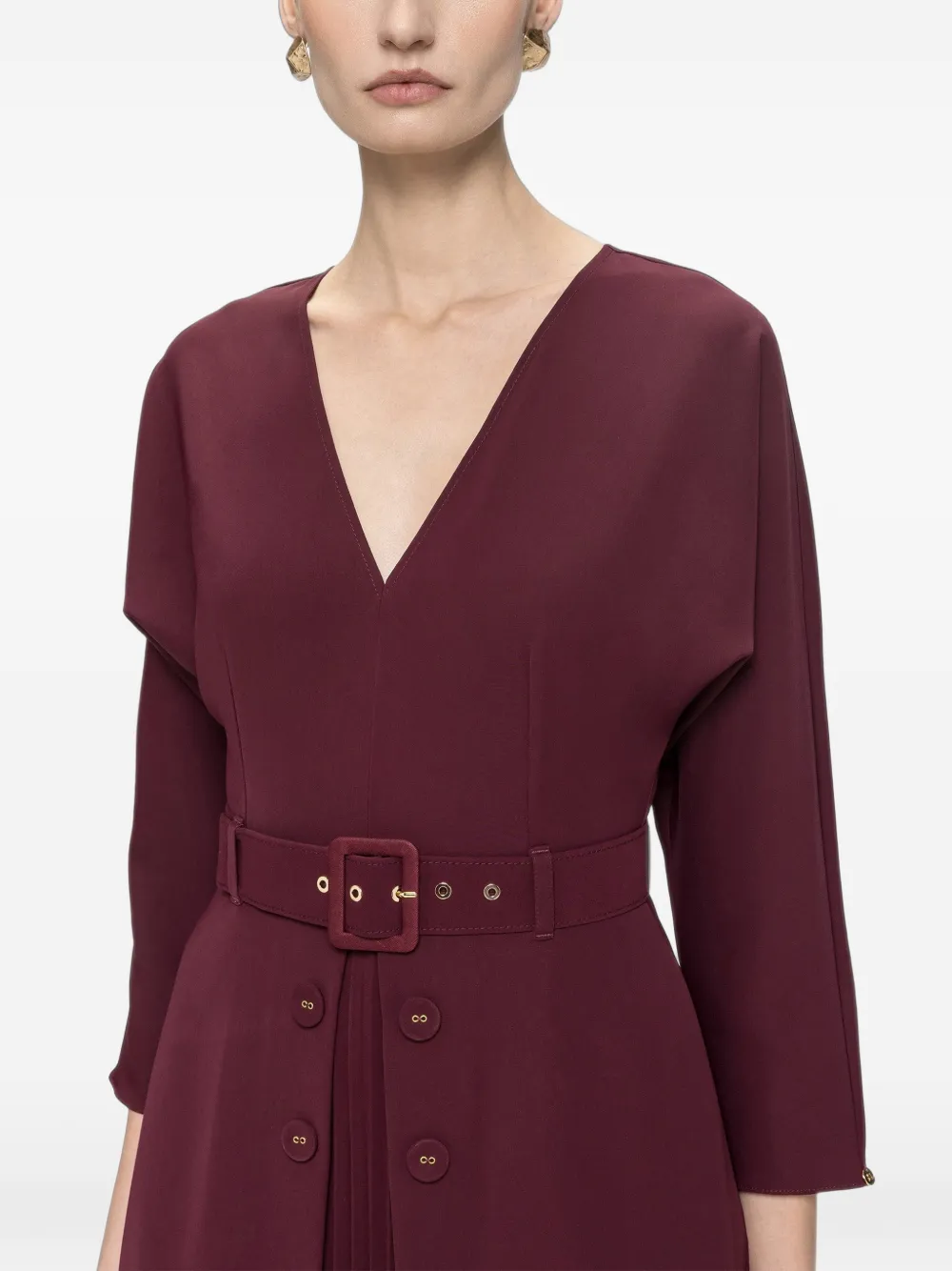 NISSA Geplooide midi-jurk Rood