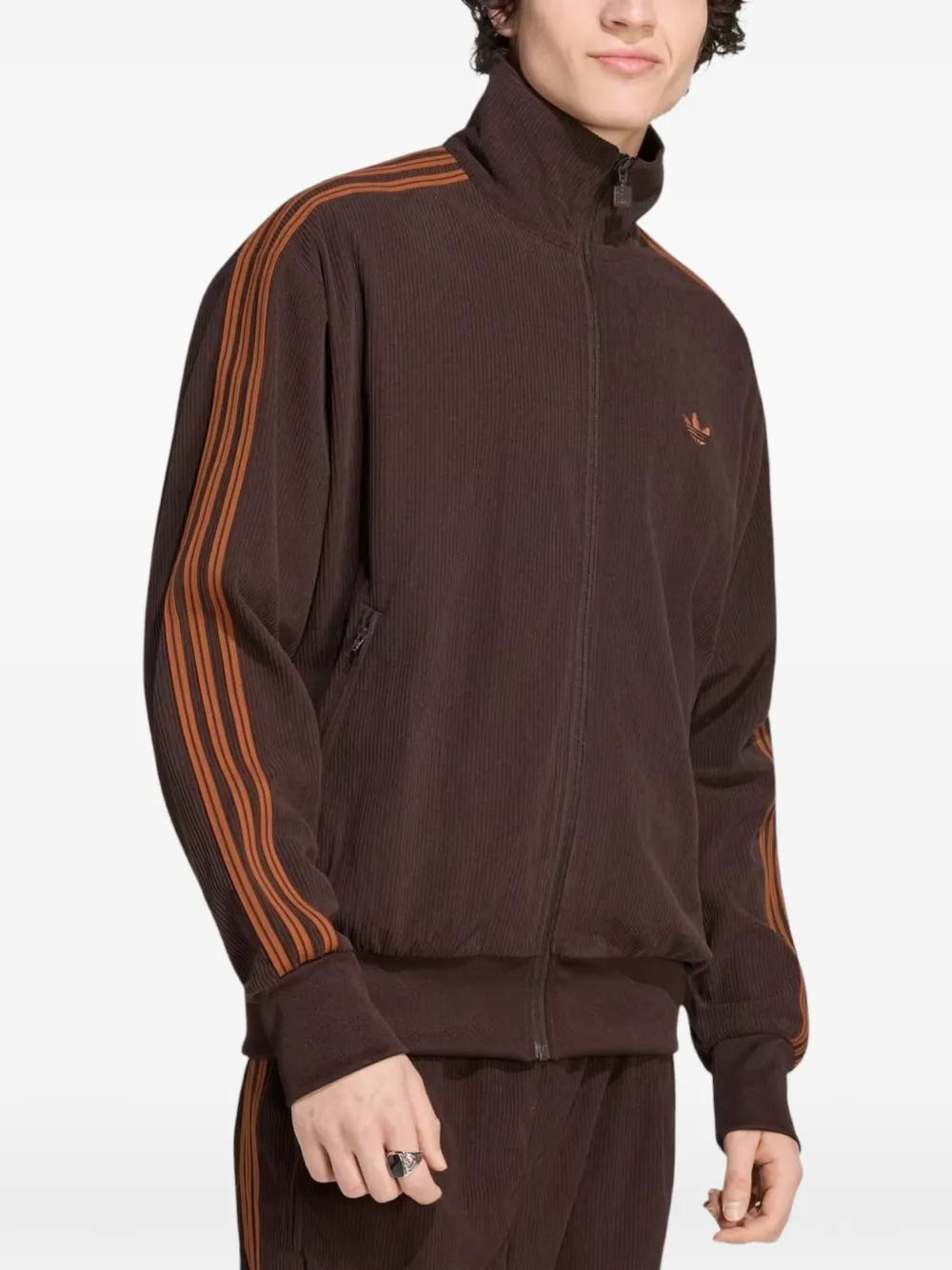 adidas Firebird ribfluwelen trainingstop Bruin
