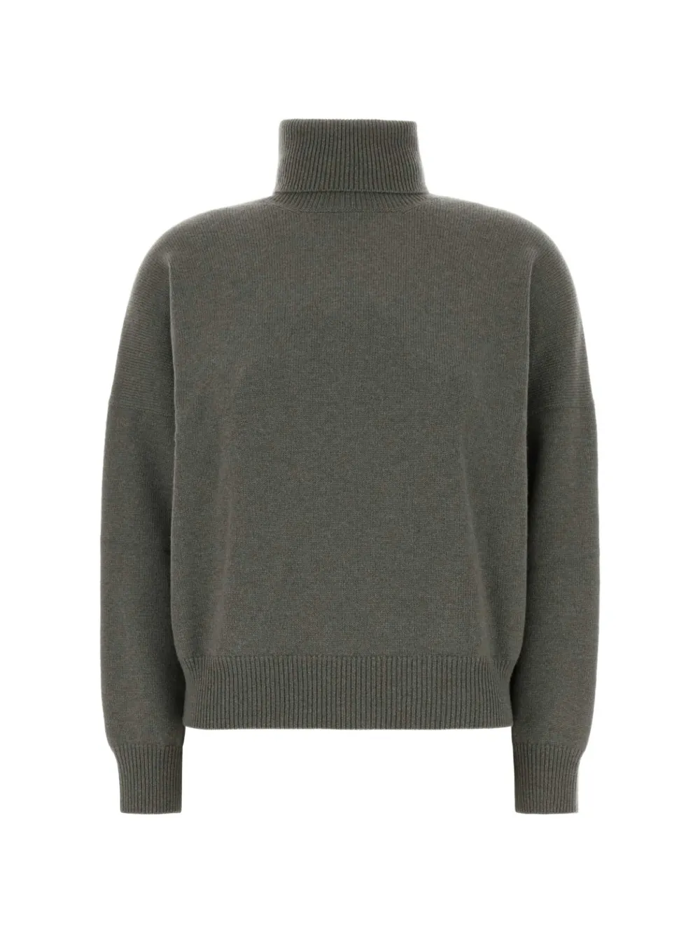 Brunello Cucinelli roll-neck drop-shoulder sweater - Grey