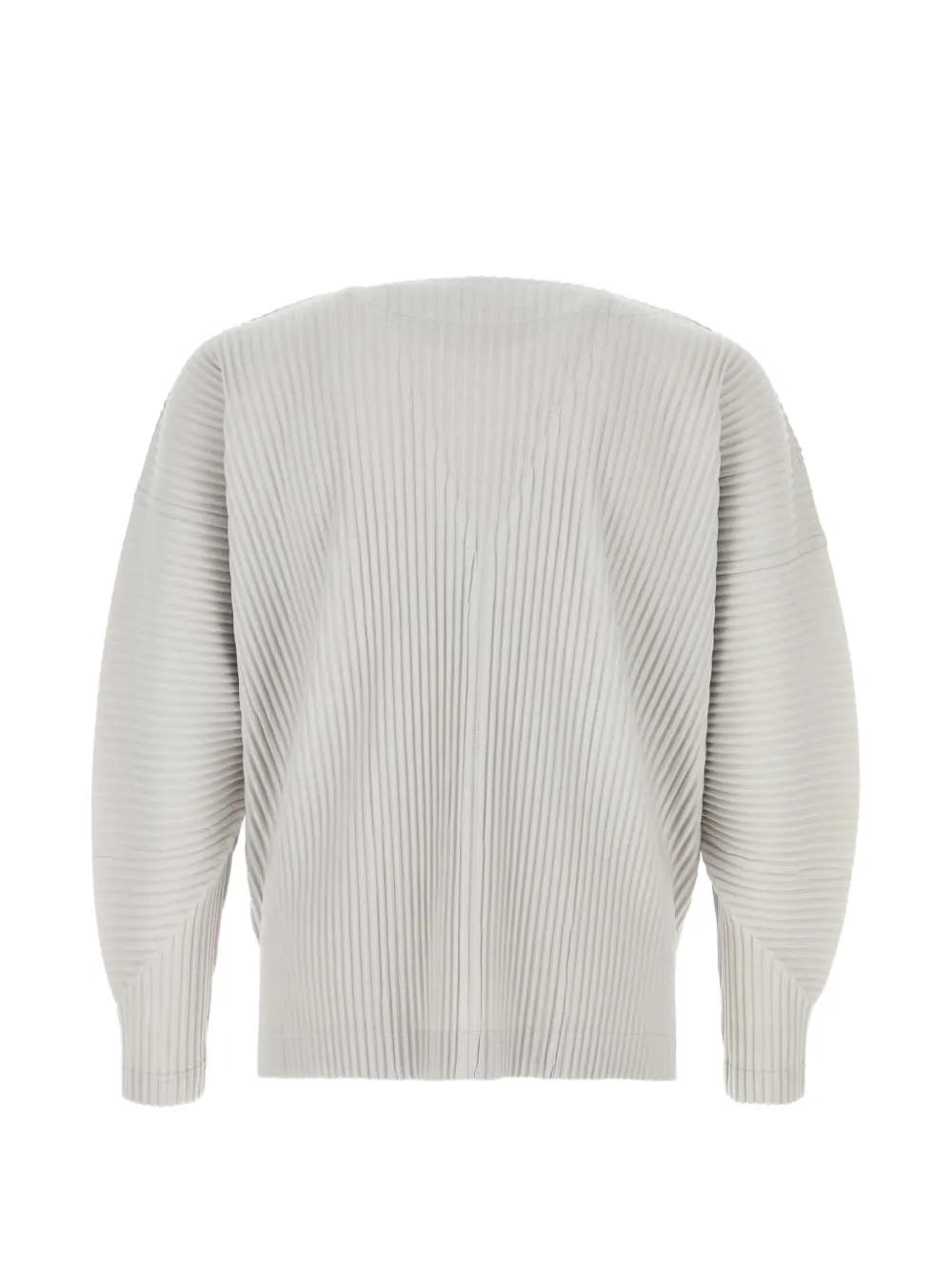 Homme Plissé Issey Miyake September pleated V-neck cardigan Grijs
