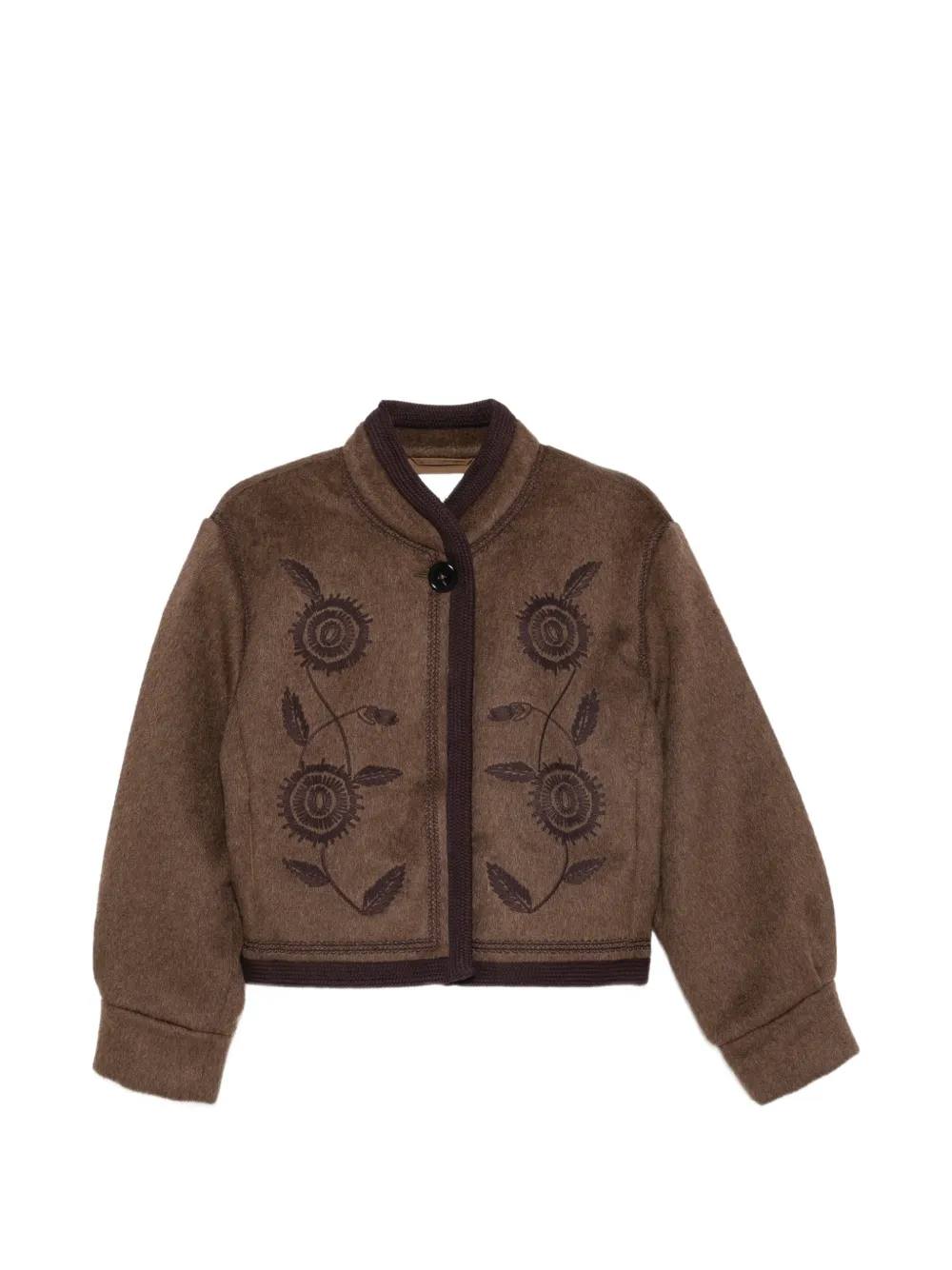 Antik Batik Willow embroidered cropped jacket Bruin