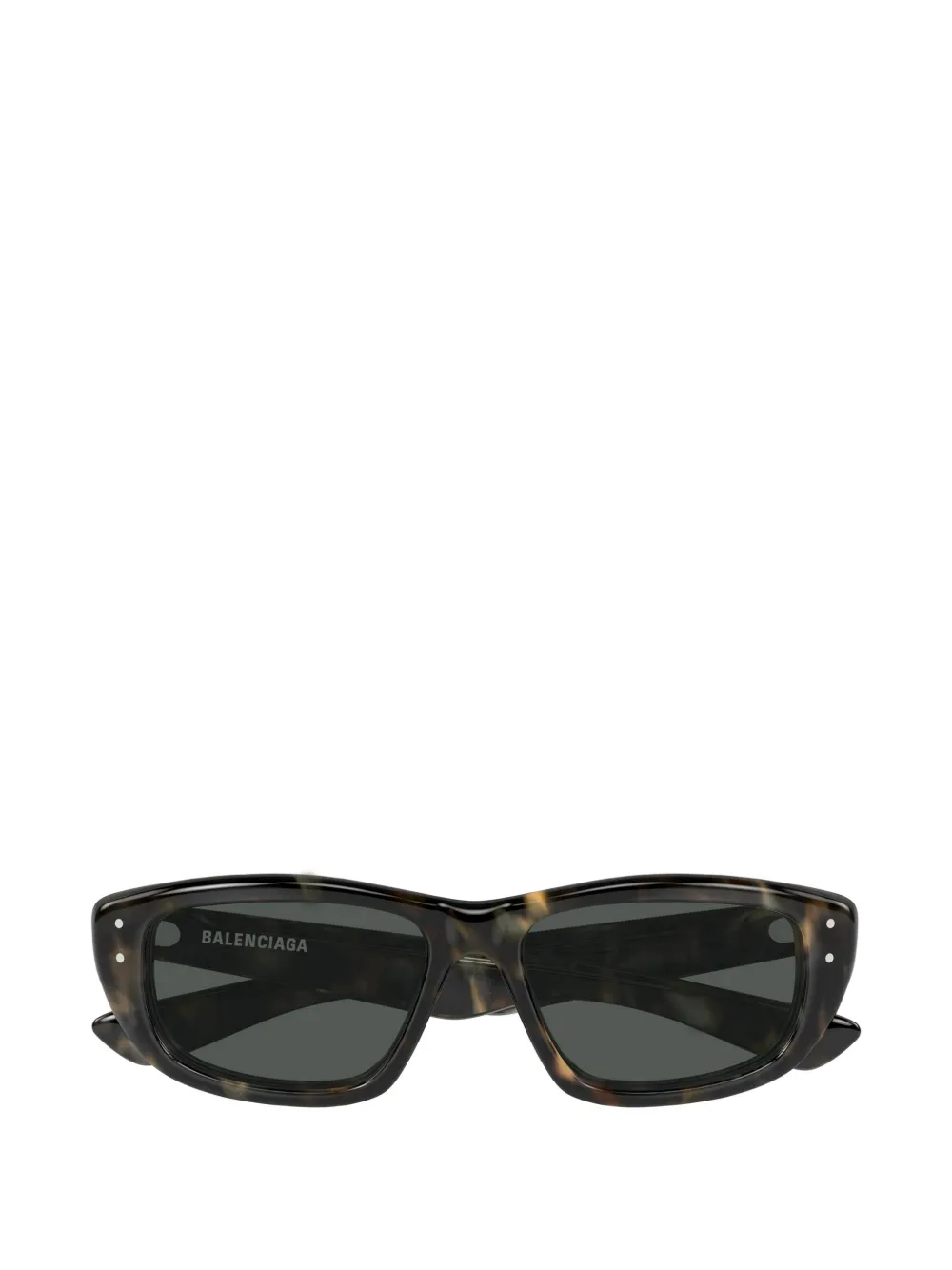 Balenciaga Eyewear Zonnebril met rechthoekig montuur Bruin