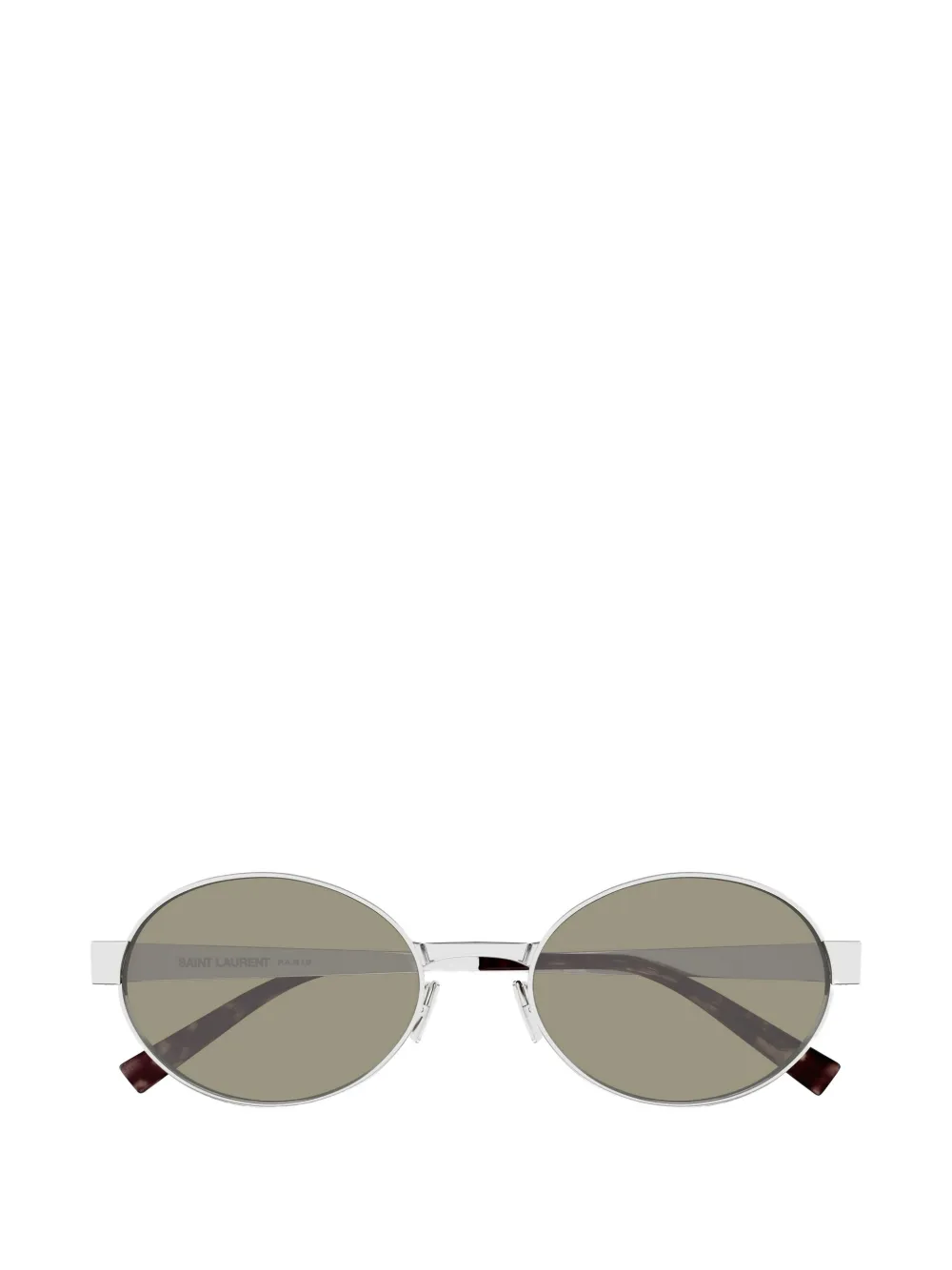 Saint Laurent Eyewear Zonnebril met ovalen montuur Zilver