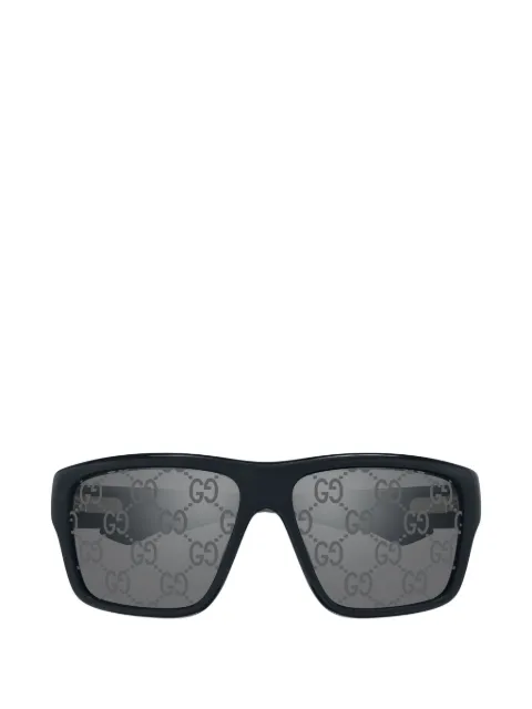 Gucci Eyewear GG monogram-pattern rectangle-frame sunglasses