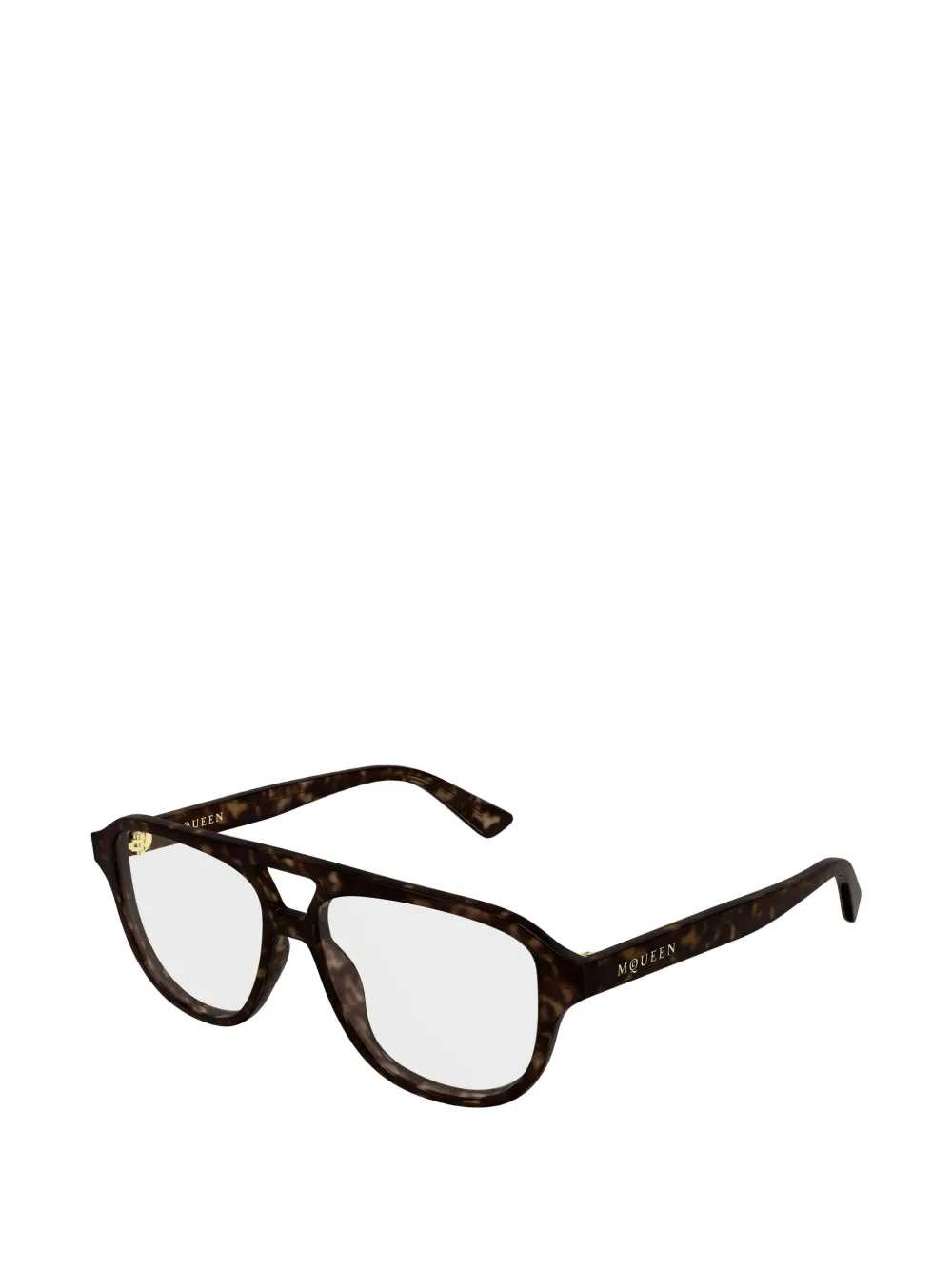 Alexander McQueen Eyewear Zonnebril met piloten montuur Bruin