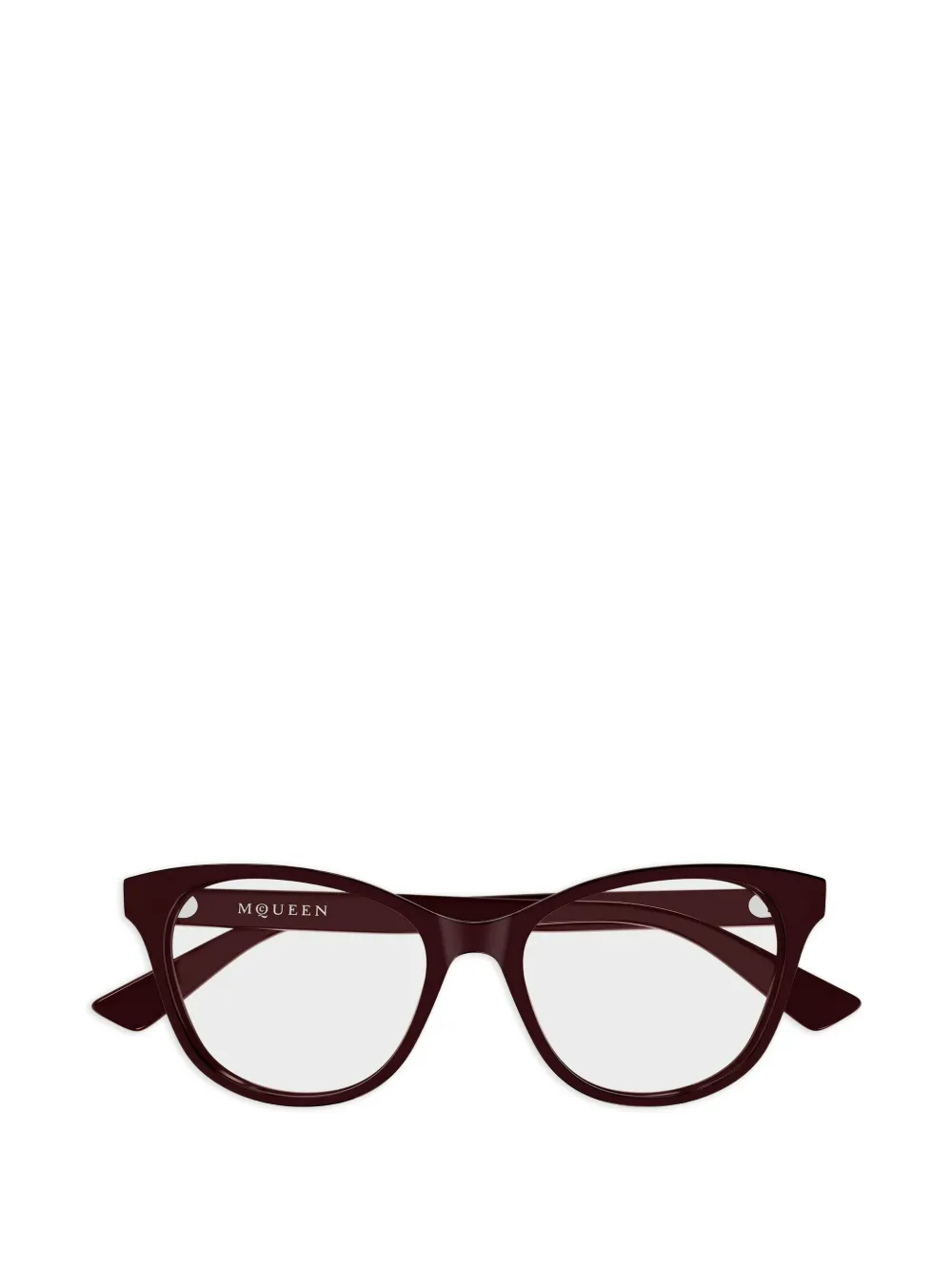 Alexander McQueen Eyewear cat-eye frame glasses - Rosso